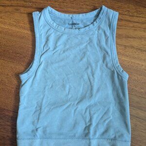 Garage blue gray cropped tank top